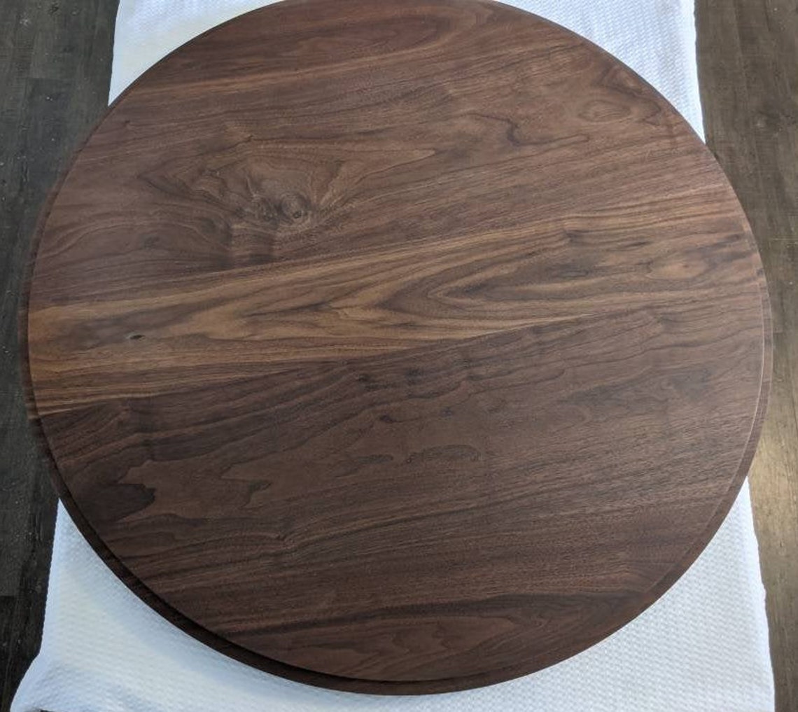 Lazy Susan Turntable Dark Walnut 36 inch Lazy Susan Wood Etsy
