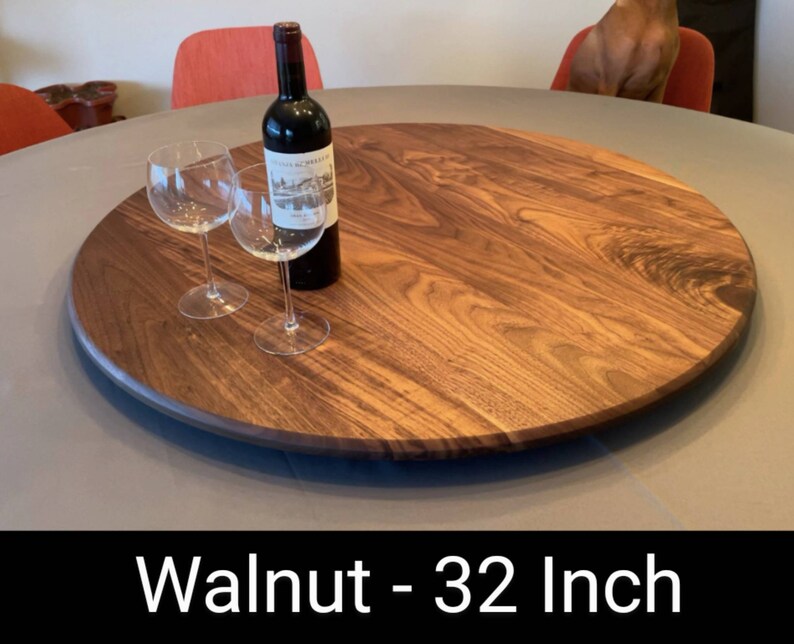 Lazy Susan Turntable Wood Lazy Susan Turntable Walnut Lazy Etsy