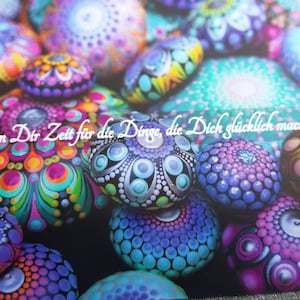 Cartolina mandala * Biglietto d'auguri Glitterwerk35 con pietre dipinte * Cartolina con pietre mandala