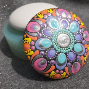 Silicone mold 7.5 cm stone * for making plaster/ concrete blanks for DYI projects * Casting mold for mandala stones
