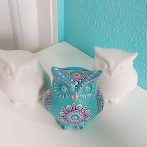 Plaster owl * plaster blank * owl blank * mandala blank * DIY plaster