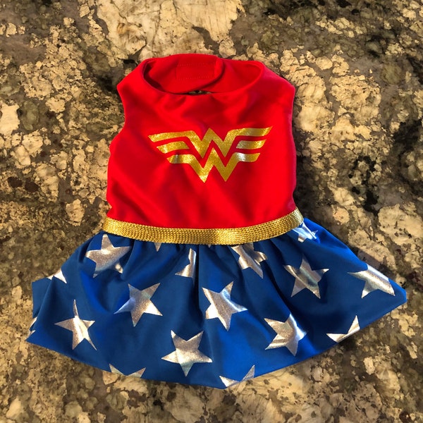 Doggie Superhero Wonder Woman-Inspired dress