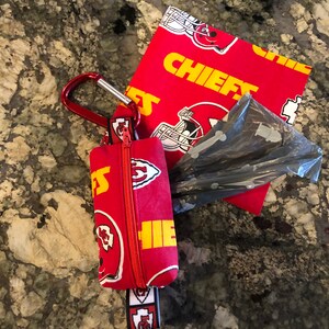 KC Chiefs dog poop bag holder