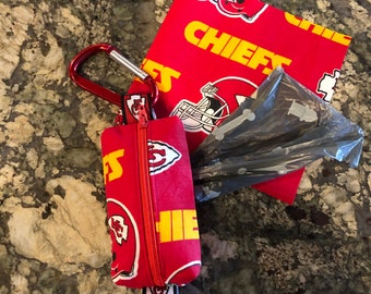 KC Chiefs dog poop bag holder