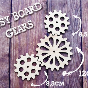 Busy board gears Busy board elements Busy board details Crafts kit