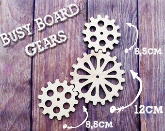 Busy board gears Busy board elements Busy board details Crafts kit