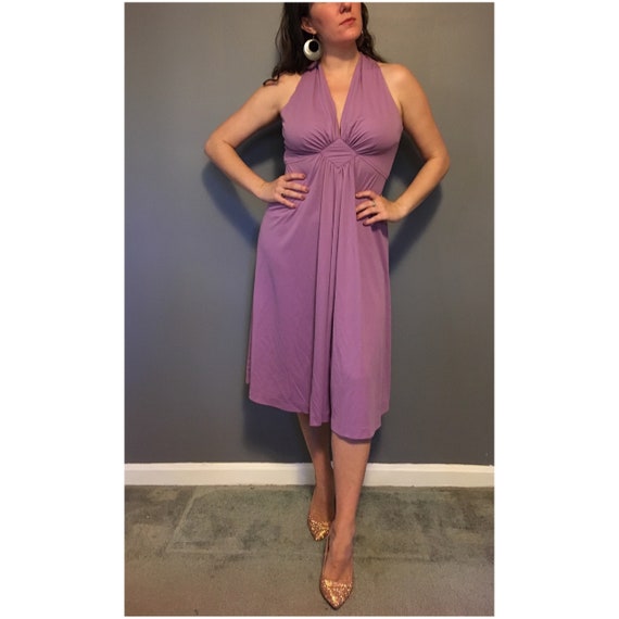 Purple Halter Vintage Dress