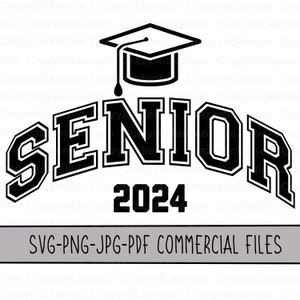 Graduación de 2024 (SVG PNG): Uso comercial (Descarga digital)