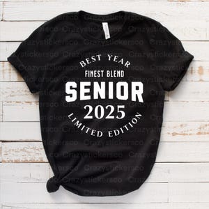 Senior 2025 PNG SVG JPG | High-Resolution Digital Graduation Design | Black & White Sublimation and Print File | Instant Download