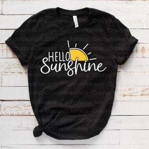 Hola Sunshine SVG y PNG: bonito diseño escrito a mano para sublimación de Cricut, archivos Sunshine motivacionales