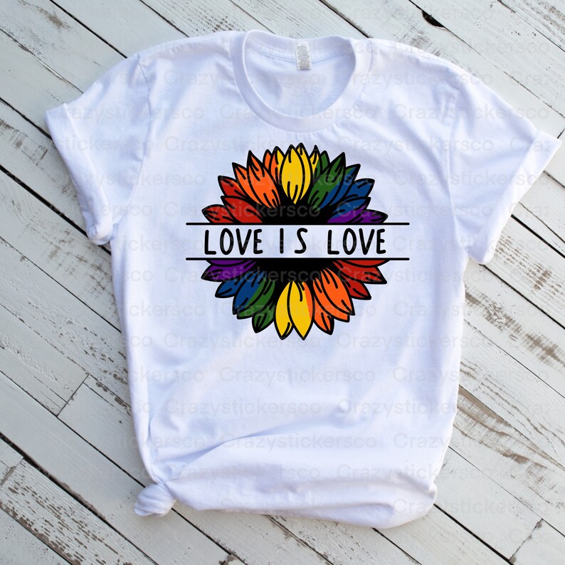 Sunflower LGBTQ Love is Love Svg , LGBTQ Sublimation PNG Sunflower ...
