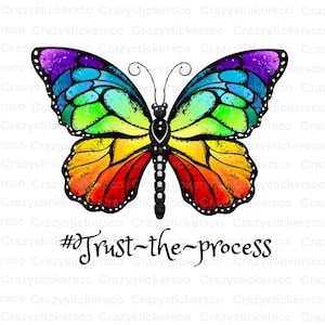 Rainbow Butterfly PNG: LGBTQ Sublimation Design (Digital File)