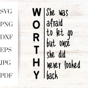 Worthy Women Empowerment SVG: Inspirational Clipart (Digital File)
