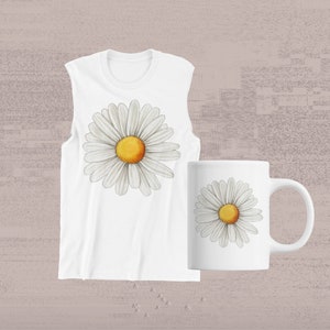 Daisy Clipart PNG: Floral Sublimation Image (Digital Download)