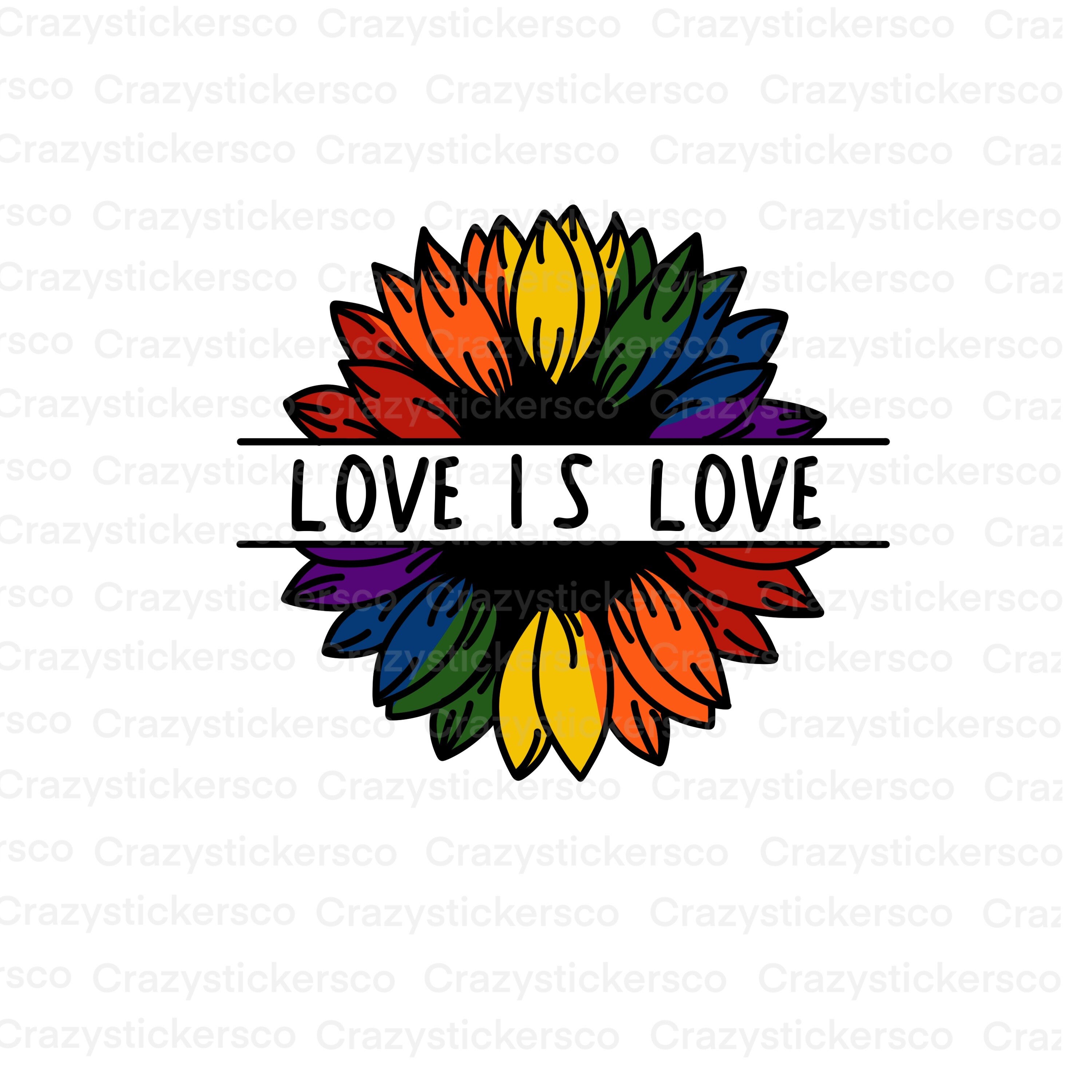 Sunflower LGBTQ Love is Love Svg , LGBTQ Sublimation PNG Sunflower ...