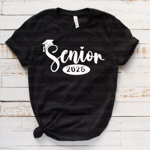 Senior 2025 PNG SVG JPG Psd | High-Resolution Digital Graduation Design | Black & White Sublimation and Print File | Instant Download