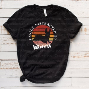 Easily Distracted by Wieners PNG: Retro Sun Dog Lover (Digital Download)