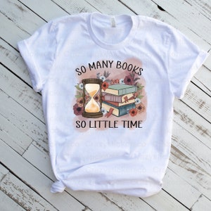 Book Lover PNG: Books & Hourglass Sublimation (Digital Download)