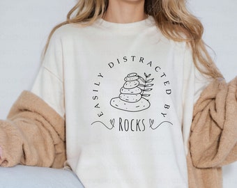 Easily Distracted by Rocks PNG SVG: Rock Lover Sublimation (Commercial Use)