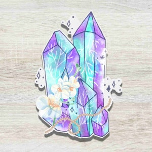 Outlined Crystals Sticker: PNG Cut File for Cricut (Digital Download)