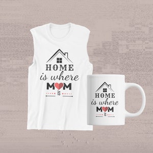 Zuhause ist, wo Mama SVG Grafikbild ist, Mama digitaler Download, Mama PNG-Datei, Sublimationsbild SVG, Muttertag Grafikdatei, Mama SVG