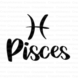 Segno zodiacale Pesci SVG, zodiaco Pesci PNG, clipart segno zodiacale Pesci, file zodiaco Pesci, sublimazione del segno zodiacale Pesci