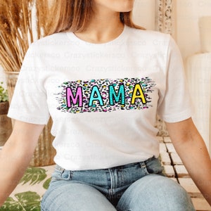 Mamá retro colorida sublimación PNG, Día de la Madre PNG archivo uso comercial