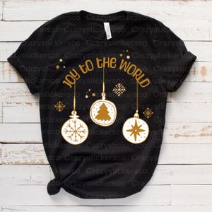 Alegría al mundo Navidad PNG SVG sublimación, Adornos navideños Sublimación PNG, Navidad Png sublimación para camiseta