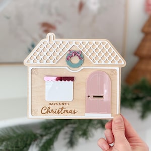 Christmas Countdown Sign - Reusable Holiday Countdown - Sleeps until Santa Countdown - Christmas Decor