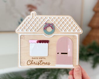 Christmas Countdown Sign - Reusable Holiday Countdown - Sleeps until Santa Countdown - Christmas Decor