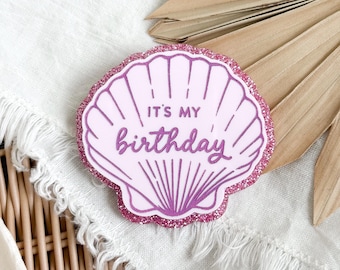 Seashell Birthday Badge – Under the Sea Mermaid Party Accessory