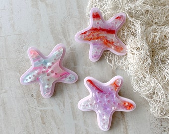 Starfish Hair Clip: Acrylic Beach Hair Accessory