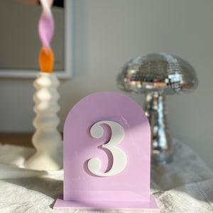 Acrylic Table Number - Custom Table Numbers - Arch Tablr Numbers - Wedding Table Numbers