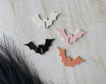 Acrylic Bat Drink Tags: Boho Halloween Party Decor, Set of 8