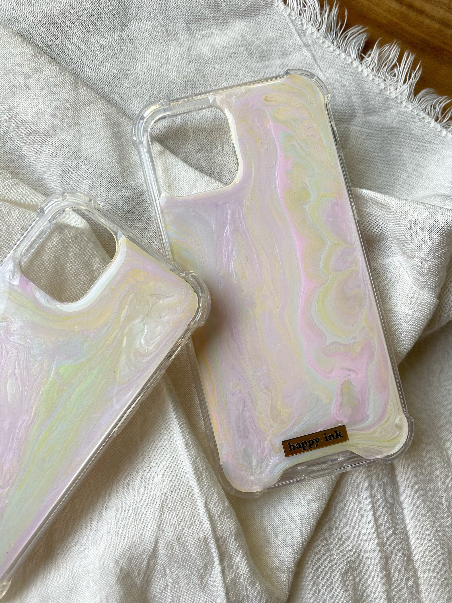 Iridescent Iphone Case Handpainted Phone Holder Phone | Etsy