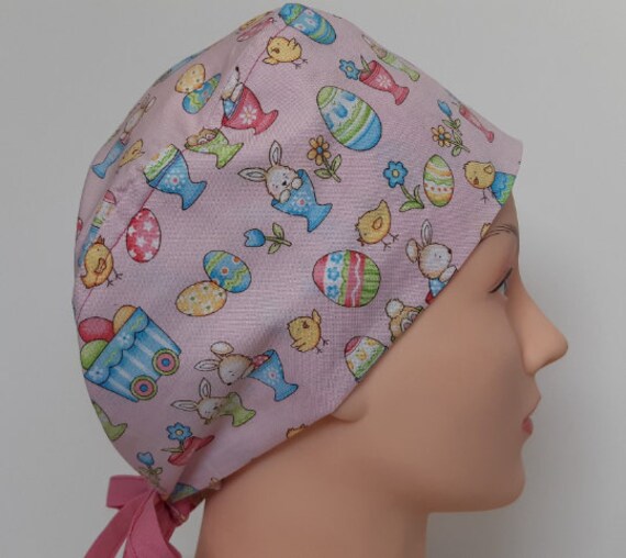 Easter Time Scrub Cap Short or Long 