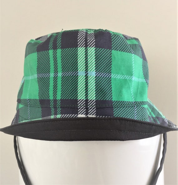 Green Plaid Bucket Hat Baby Boy or Baby 