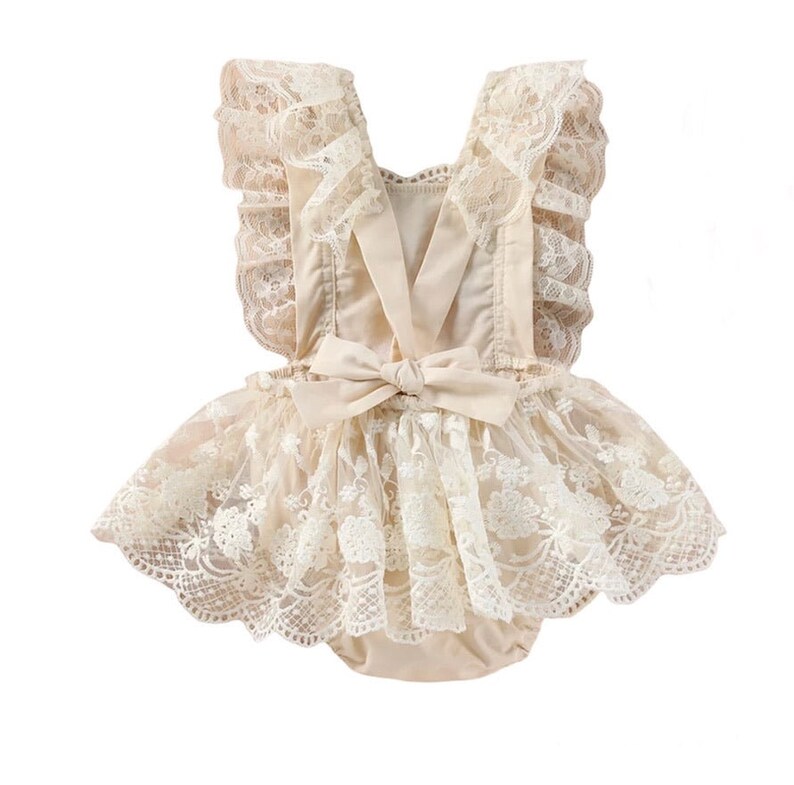 Grace Lace Romper Baby Wedding Dress Baby Lace Outfit Baby Etsy