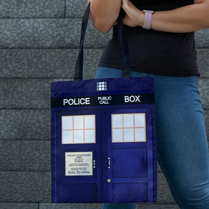 Doctor Who Tardis Tote Bag, Reusable Lined Canvas Bag Is The Perfect Gift for Whovians, Carry The Magic Of Doctor Who Everywhere