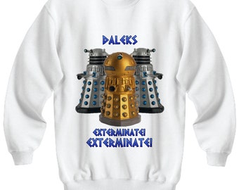 Doctor Who the Daleks Exterminate Adult Unisex Sweatshirt