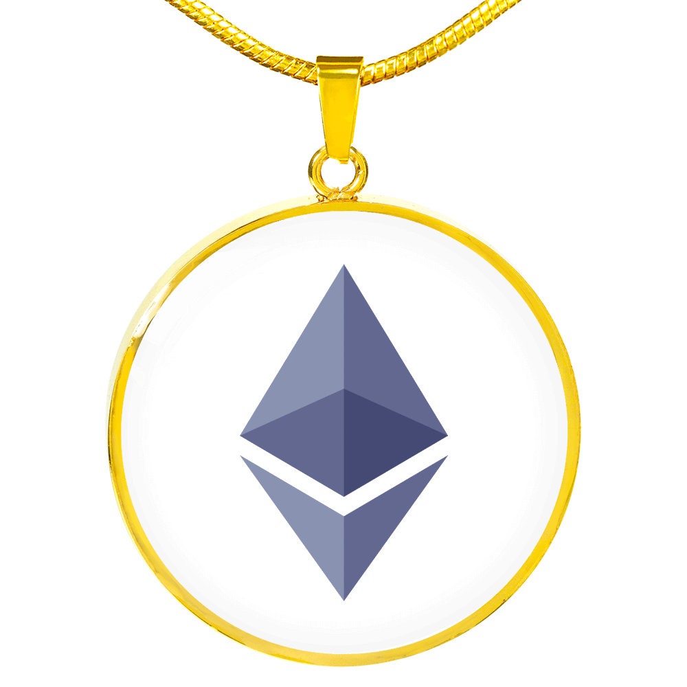 Ethereum ETH Necklace: Custom Crypto Pendant, Stainless Steel or 18k Gold -  Etsy