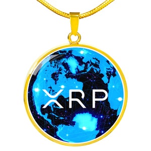 XRP Crypto Necklace: Stainless Steel or 18k Gold Plated Pendant