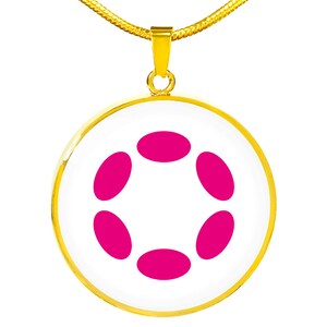 Polkadot DOT Crypto Pendant Necklace: Stainless Steel or 18k Gold