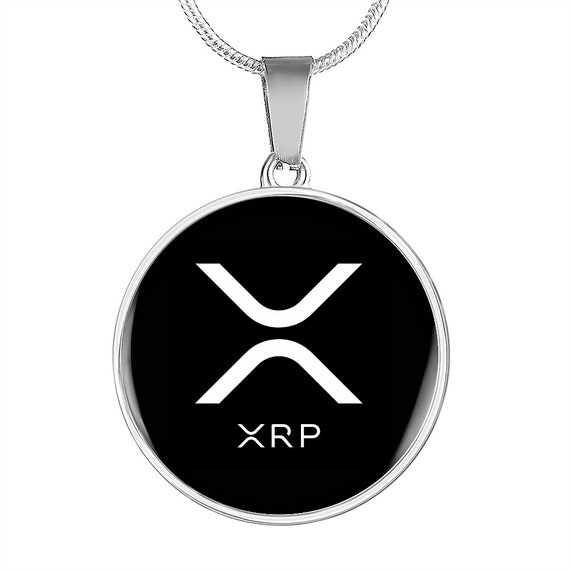 XRP Cryptocurrency Necklace, Custom Design XRP Crypto Stainless Steel or 18K Gold Plated Pendant and Chain Necklace XRP Cryptocurrency Necklace, Custom Design XRP Crypto Stainless Steel or 18K Gold Plated Pendant and Chain Necklace