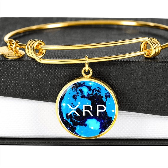 売れ筋がひ贈り物！ XRP World XRP Ripple Design Custom Bracelet, Cryptocurrency アクセサリー