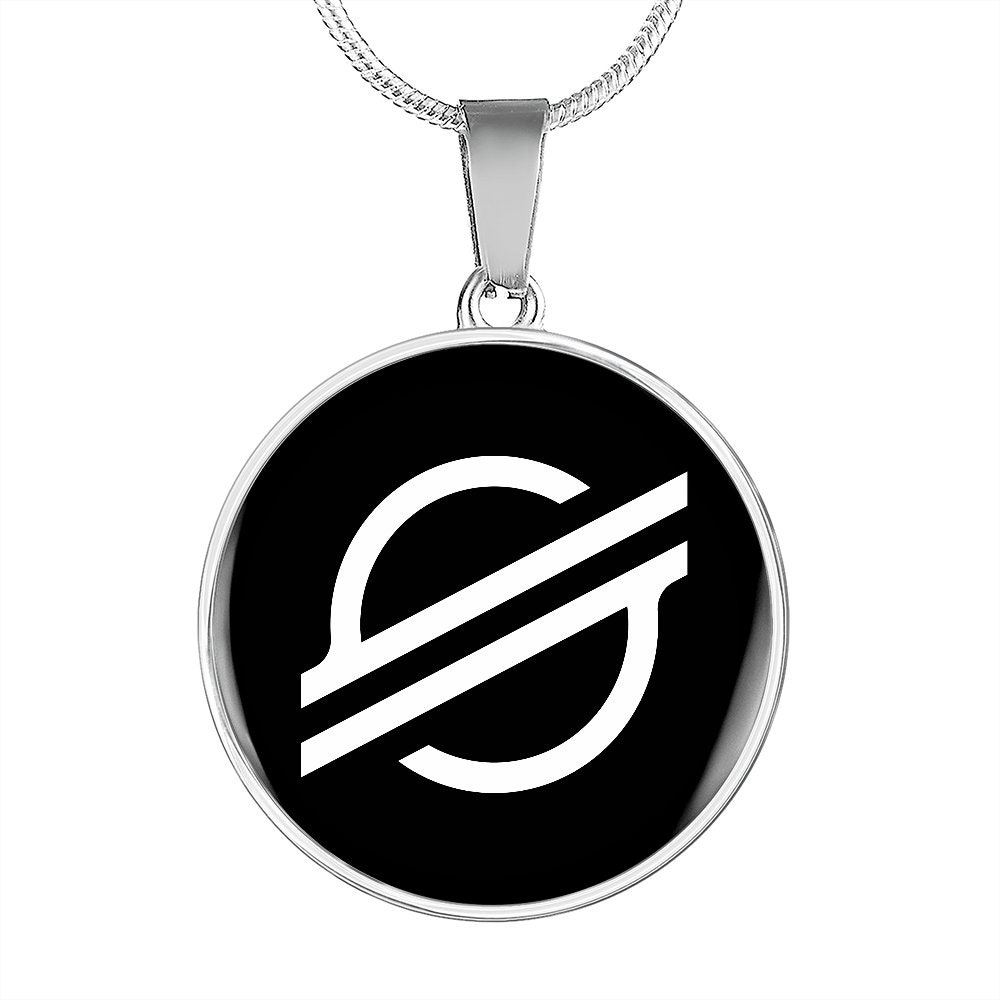 Stellar Lumens (XLM) Pendant: Stainless Steel or 18K Gold Crypto Necklace
