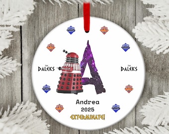 Personalized Doctor Who Dalek Ornament: Whovian Christmas Decor