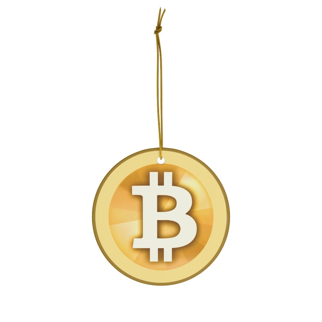 Retro Bitcoin Cryptocurrency Ceramic Ornaments, Bitcoin Crypto Coin Logo  Christmas Decoration - Etsy