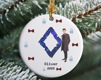 Personalized 10th Doctor Who Ornament: Matt Smith, Custom Initial, Name and Year