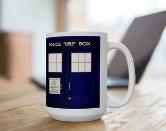 Doctor Who Tardis Ceramic 15oz Mug, Doctor Who Gift